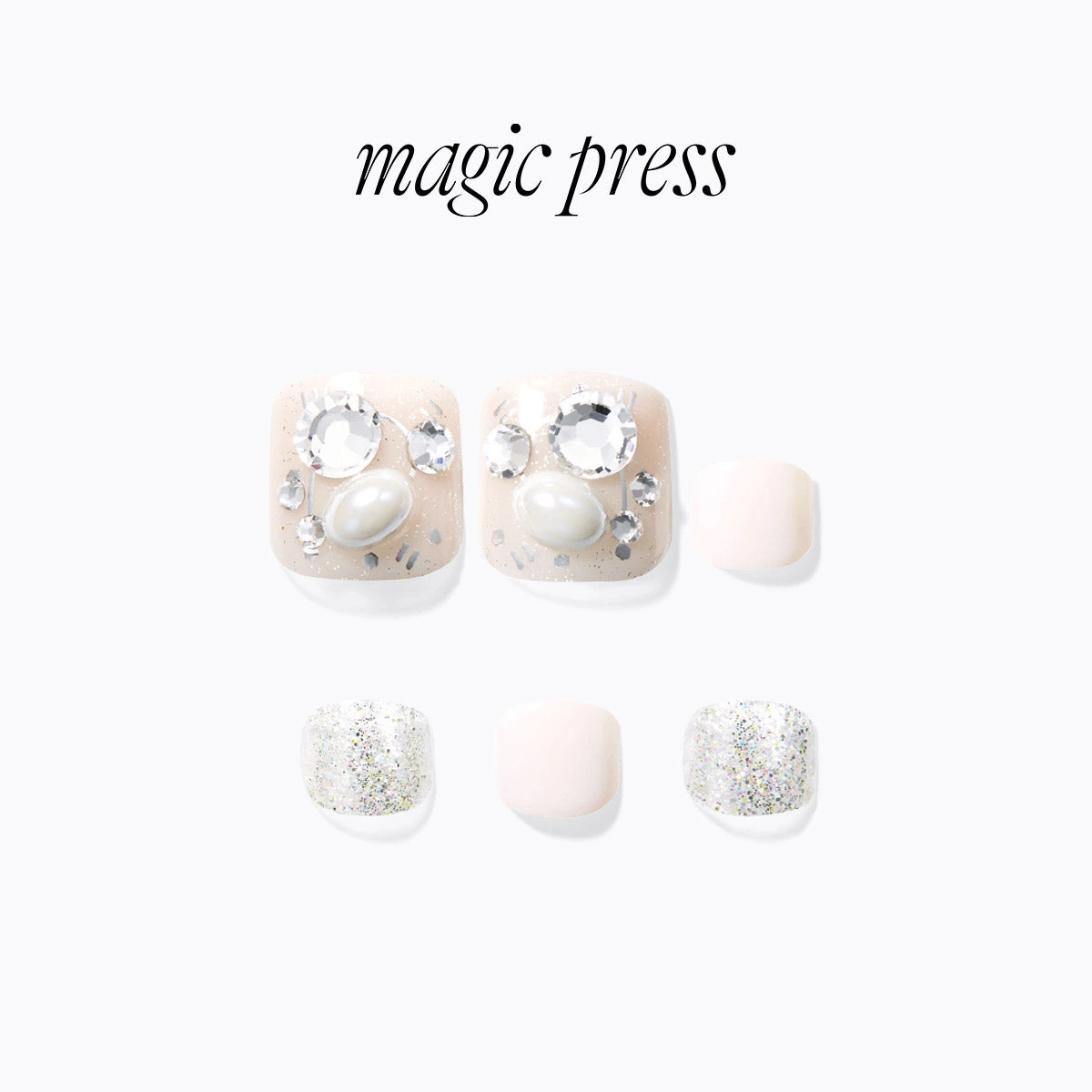 Dashing Diva Pedicure- White Pearl detail