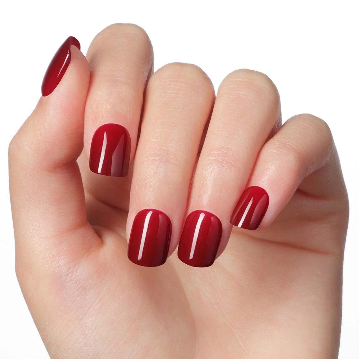 Dashing Diva Burgundy Nail [Short Square]
