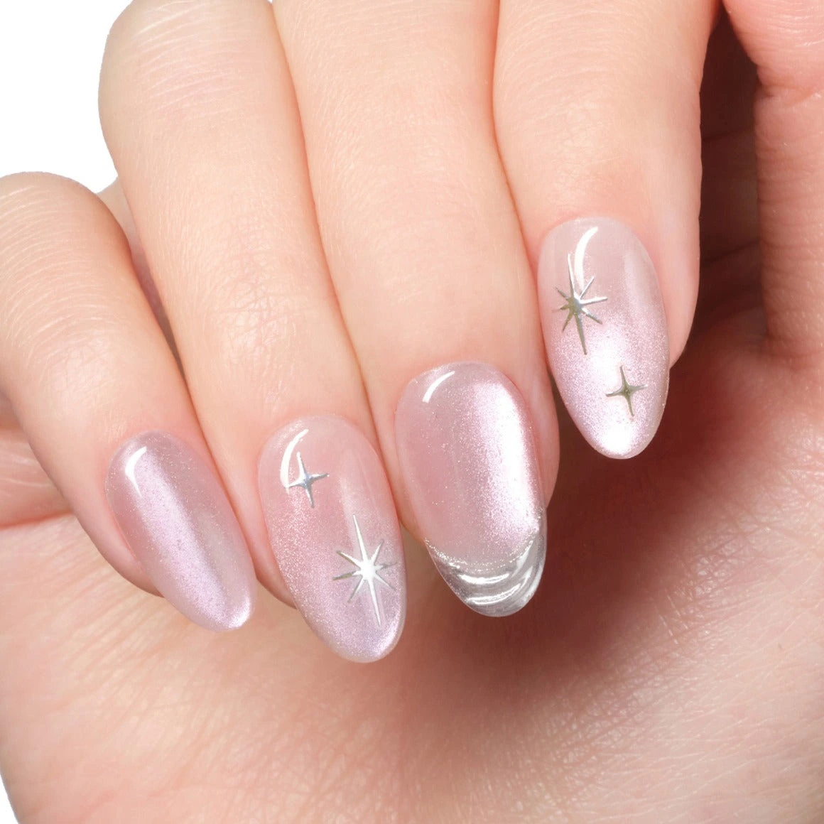 Dashing Diva Holographic Glazed Donut & Pearl Chrome Shine [Almond] detail