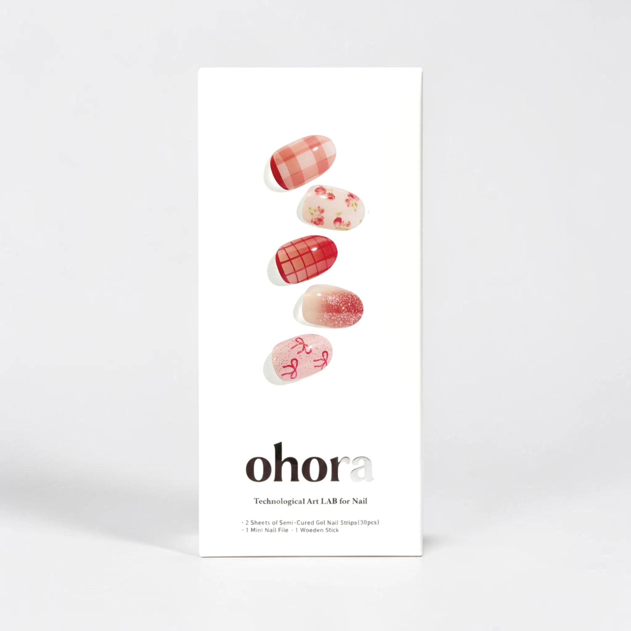 ohora Red Rose & Plaid Bow detail